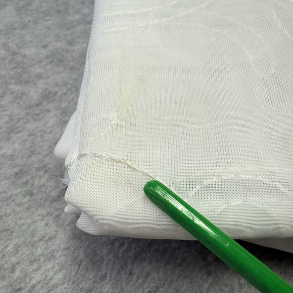 Set of 2 Better Homes&Gardens 38"x84" Sheer Panel White Embroidered Curtain Rod - Picture 5 of 5